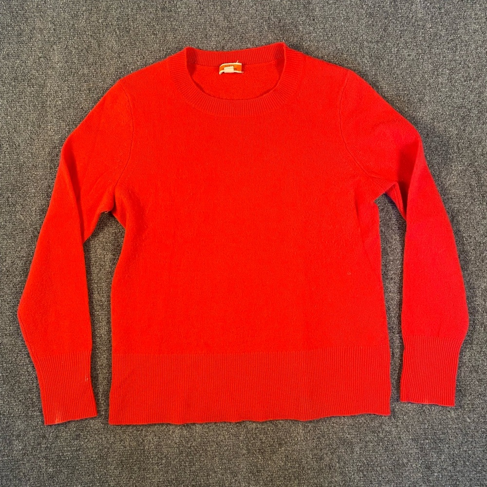 J. Crew 100% Red women’s Crewneck Classic luxury Sweater XXS Cozy